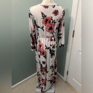 White floral maxi dress